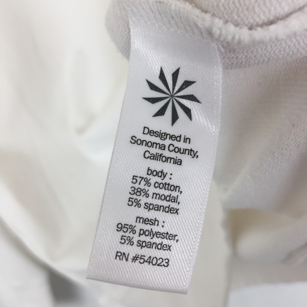 Athleta Citytime Mesh Shoulder Crewneck Sweatshirt Top White Women’s Size Large - Picture 11 of 15